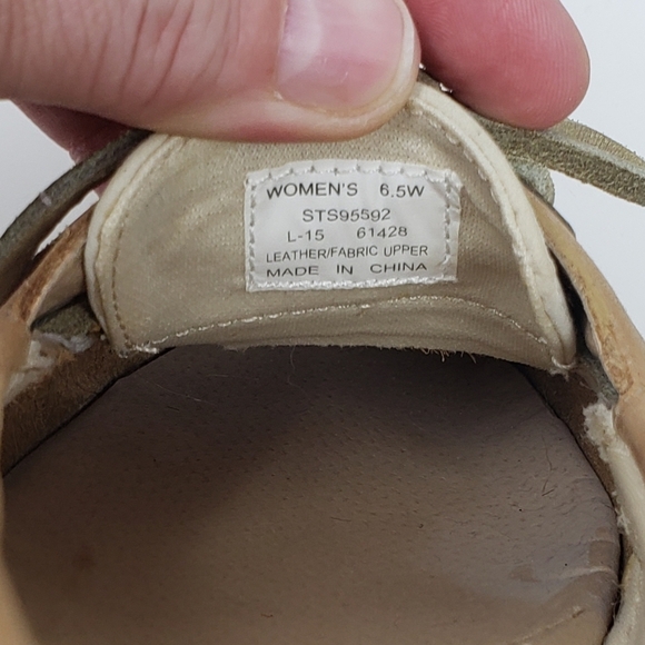 Sperry Topsiders Firefish Linen Oat Leather/Fabric Upper Boat Shoes Women's Sz 6 - Picture 9 of 9